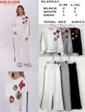 Conjunto deportivo con parches y detalle lateral-KL20522