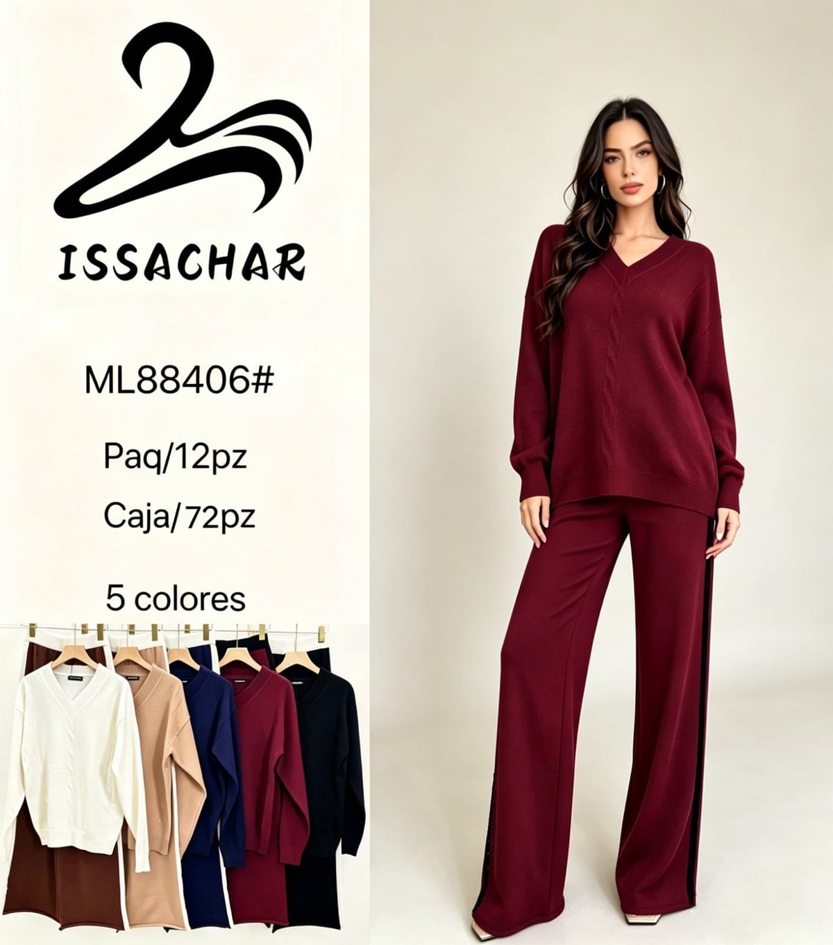Conjunto de suéter y pantalón-ML88406#