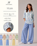 Conjunto de blusa y pantalón-M5366