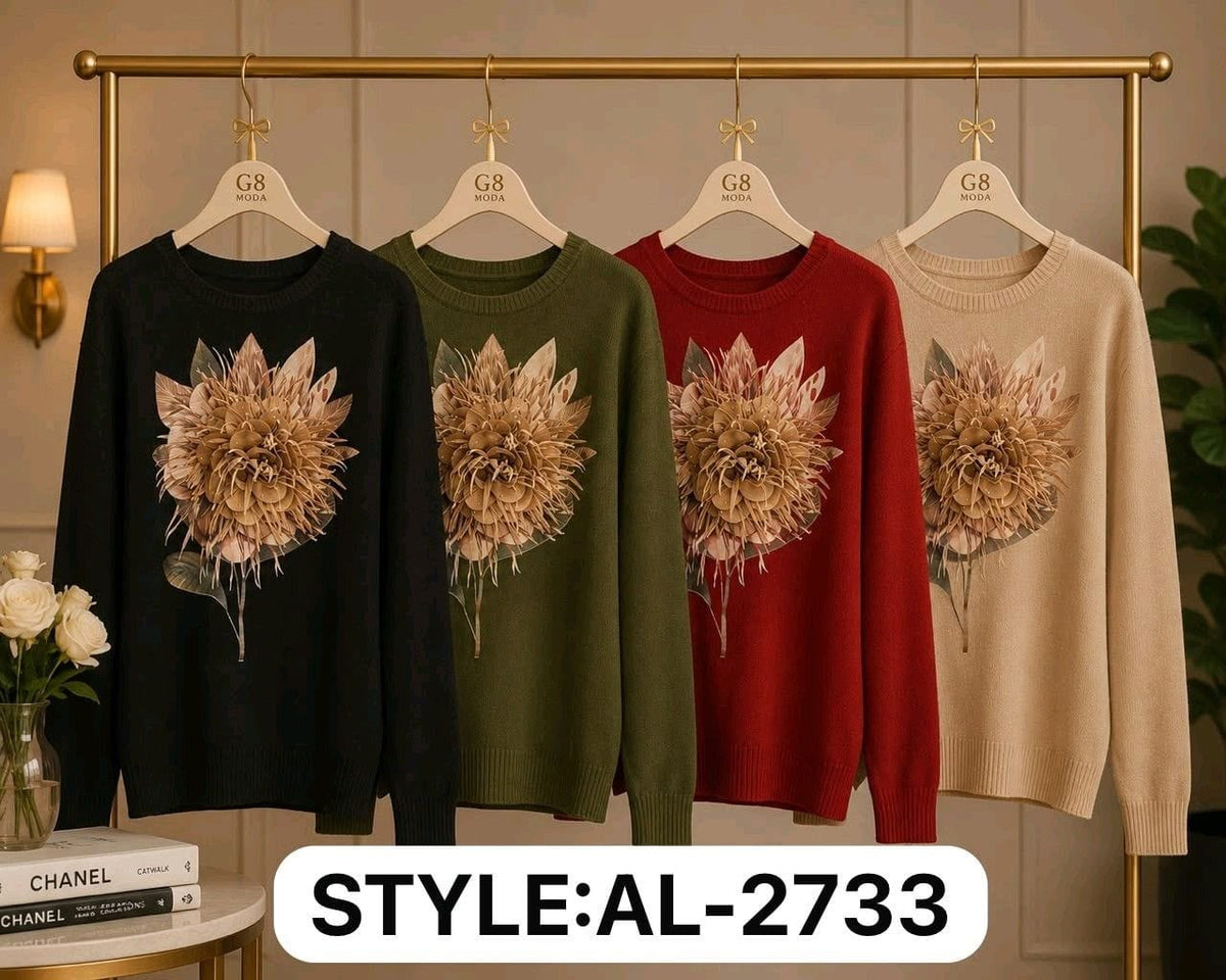 Suéter con estampado floral-SUE-AL-2733