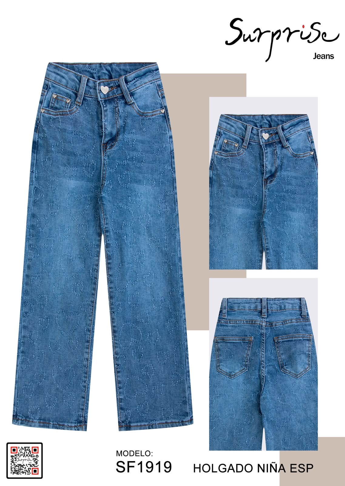 Jeans niña holgados especial Surprise-SF1919