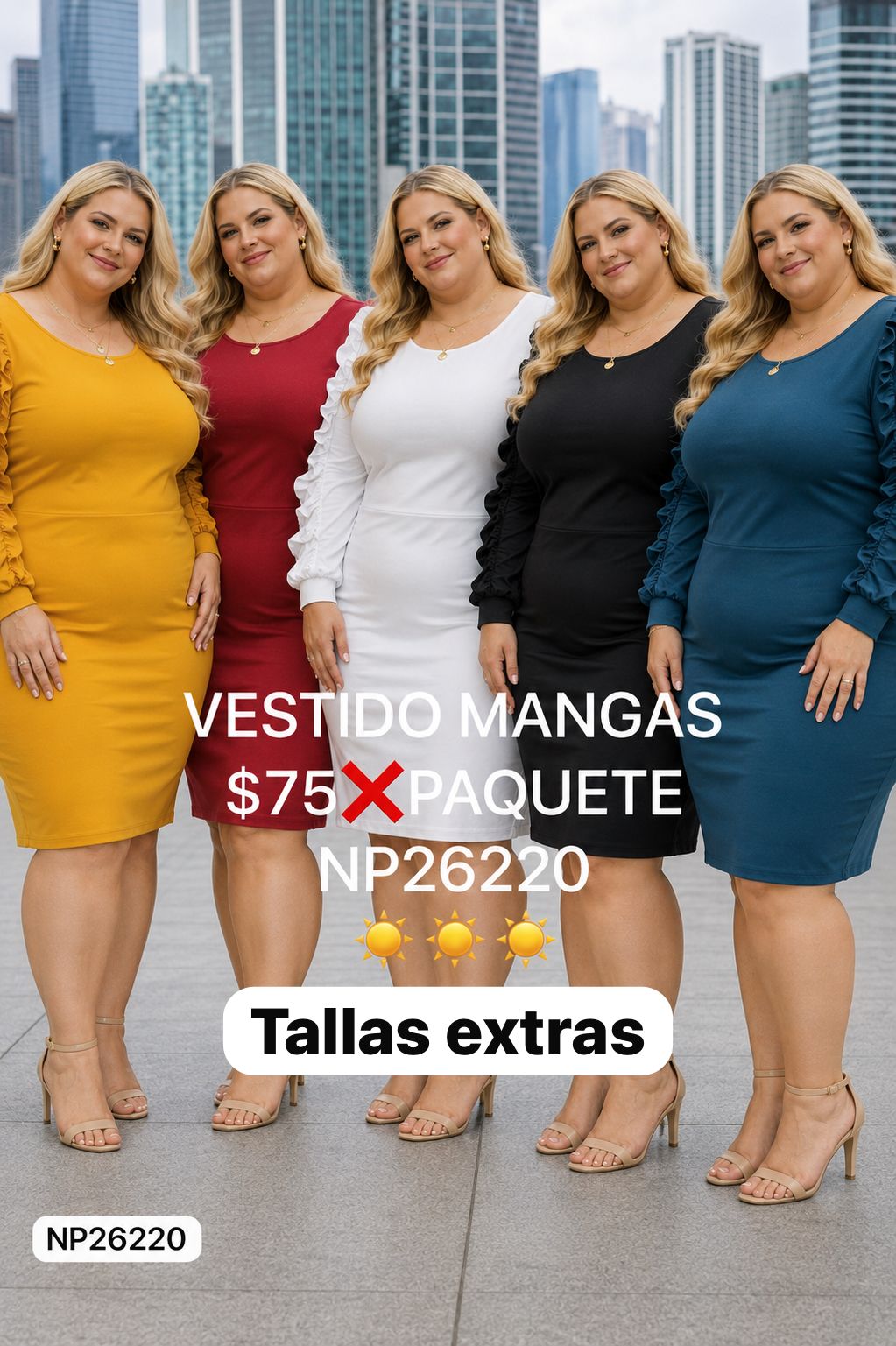 Vestido mangas-NP26220