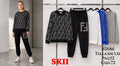 Conjunto de sudadera y joggers con estampado-03086