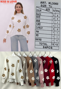 Suéter con estampado de flores-KL3060