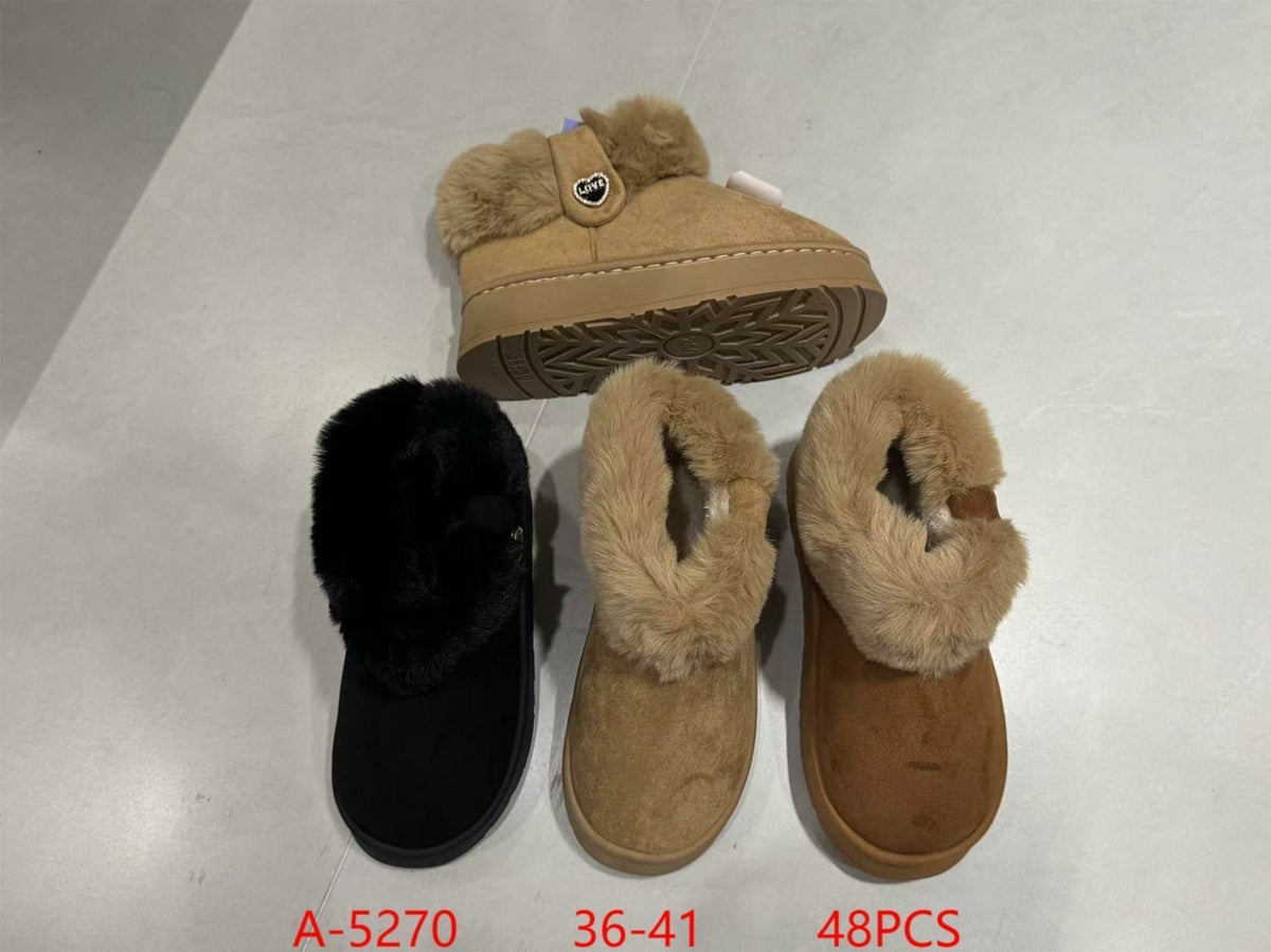 Botines de invierno con forro de piel sintética-A-5270