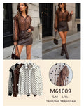 Blusa de puntos con transparencias-M61009
