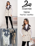 Chaleco largo con botones y cinturón-T601#