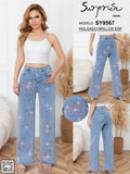 Jeans Holgado con Brillos Especial Surprise-SY9567