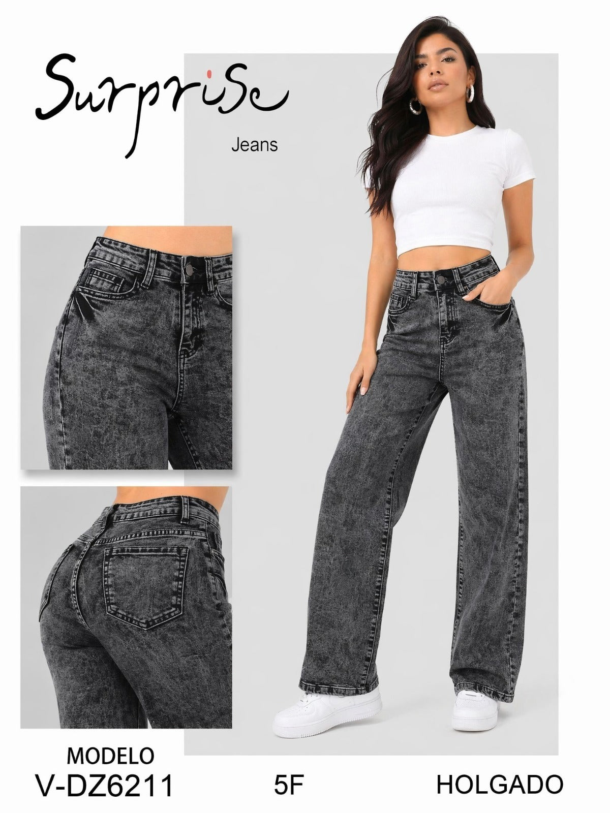 Jeans holgados-V-DZ6211-1