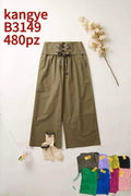 Pantalón con jareta frontal-B3149