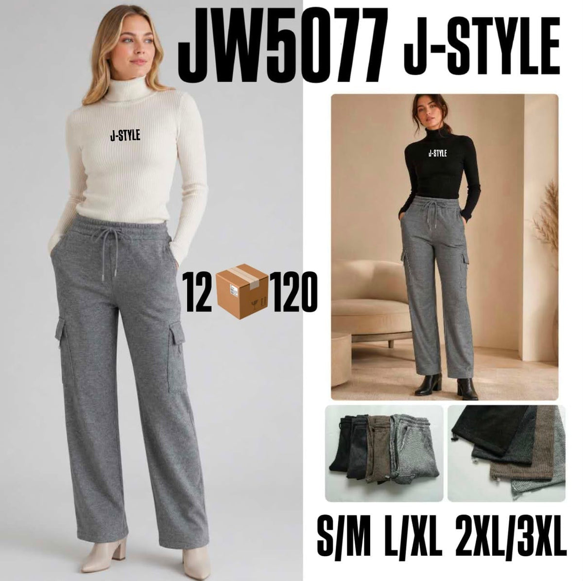 Pantalón tipo cargo-S-JW5077