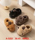 Pantuflas de peluche con personajes de oso-A-5251
