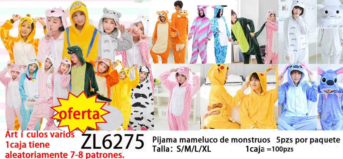 Pijama mameluco de monstruos-ZL6275