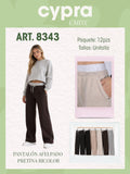 Pantalón afelpado pretina bicolor-8343