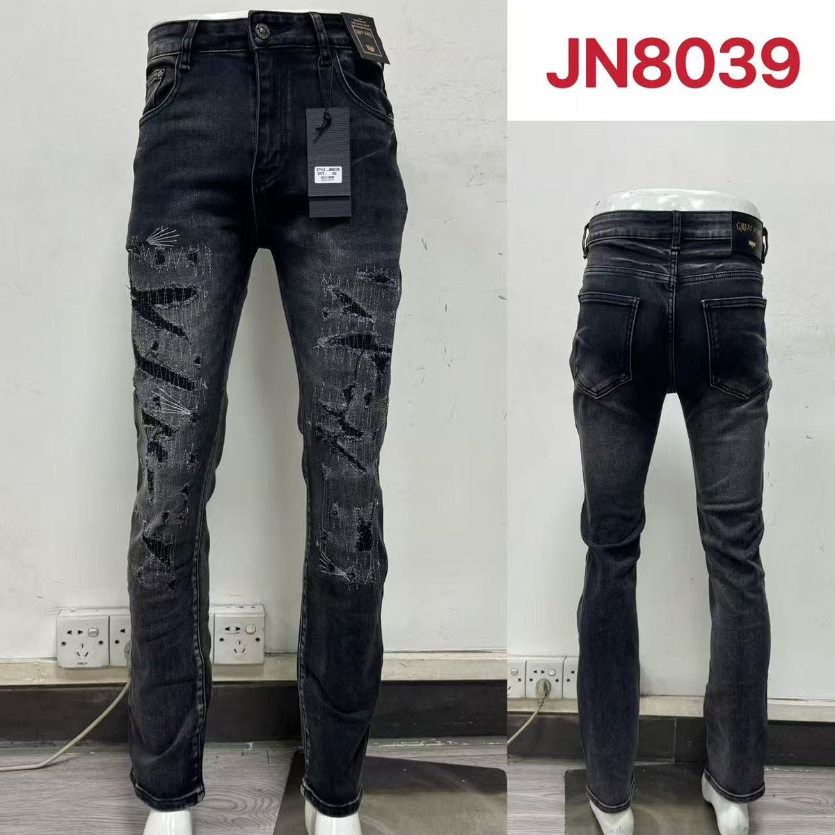 Jeans desgastados-JN8039