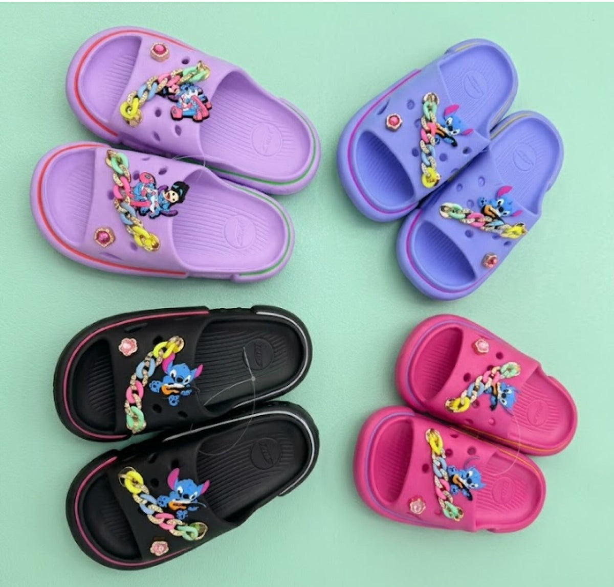 Sandalias de playa infantiles con diseño de Stitch-CX-0033-7