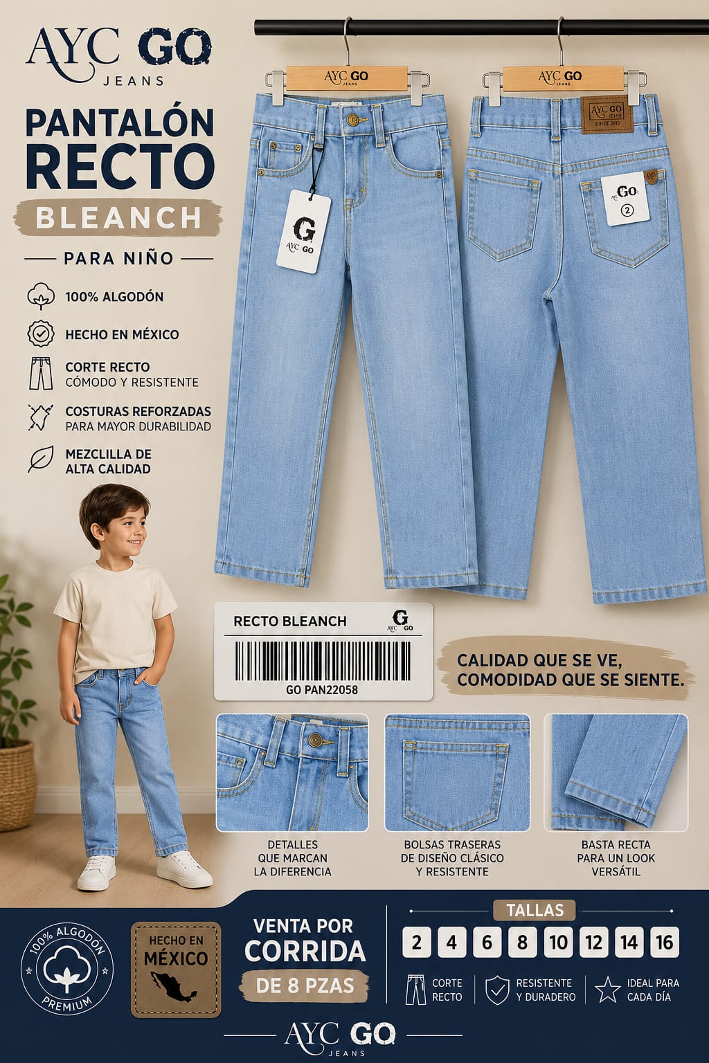 Pantalón Recto-GO PAN22058