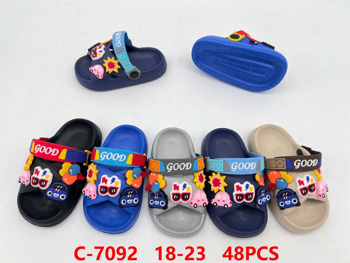 Sandalias infantiles con diseño de coches-C-7092