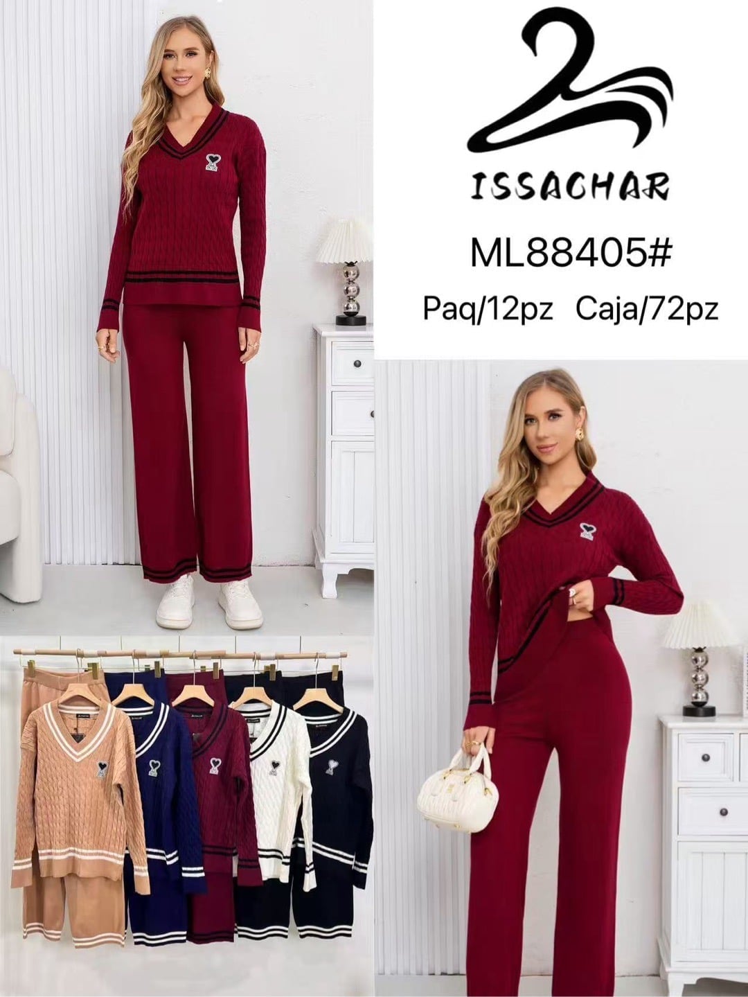 Conjunto de suéter y pantalón-ML88405#