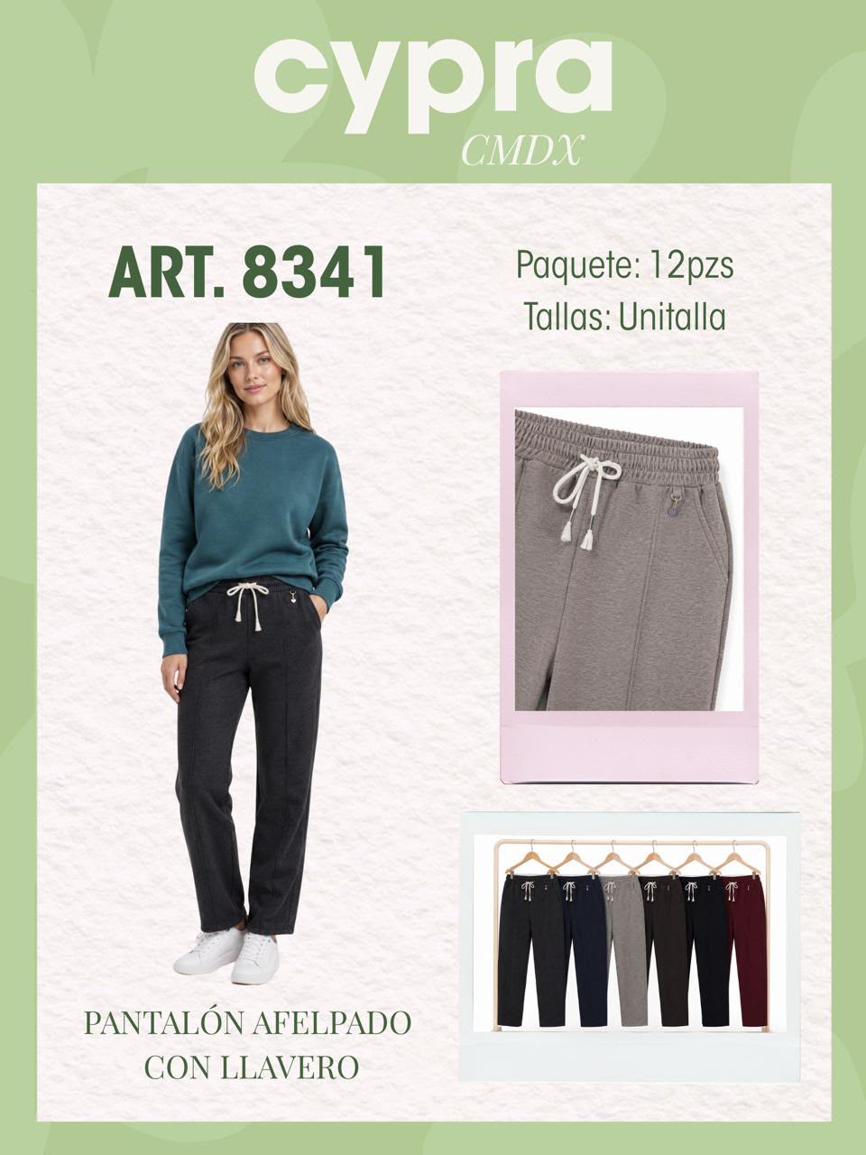 Pantalón afelpado con llavero-8341