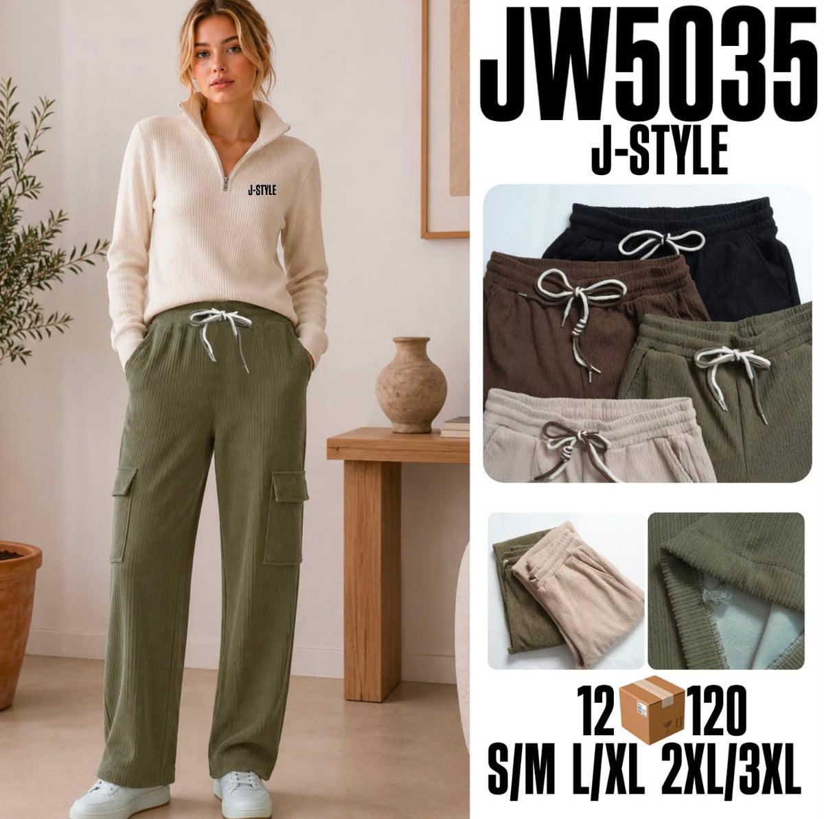 Pantalones tipo cargo-S-JW5035