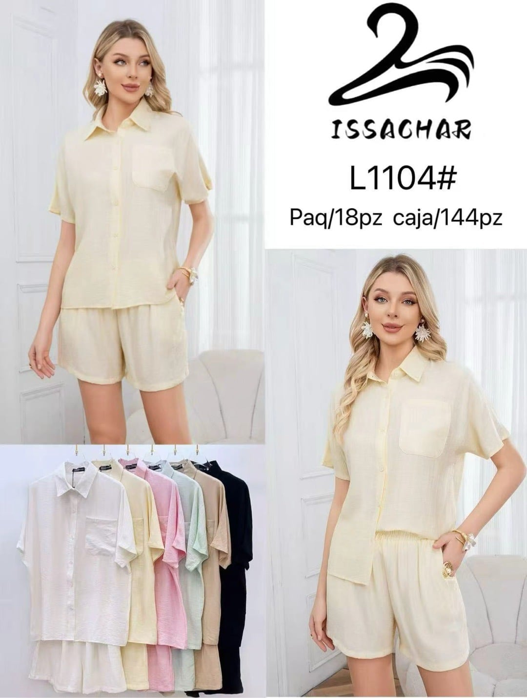Conjunto de camisa y short-L1104#