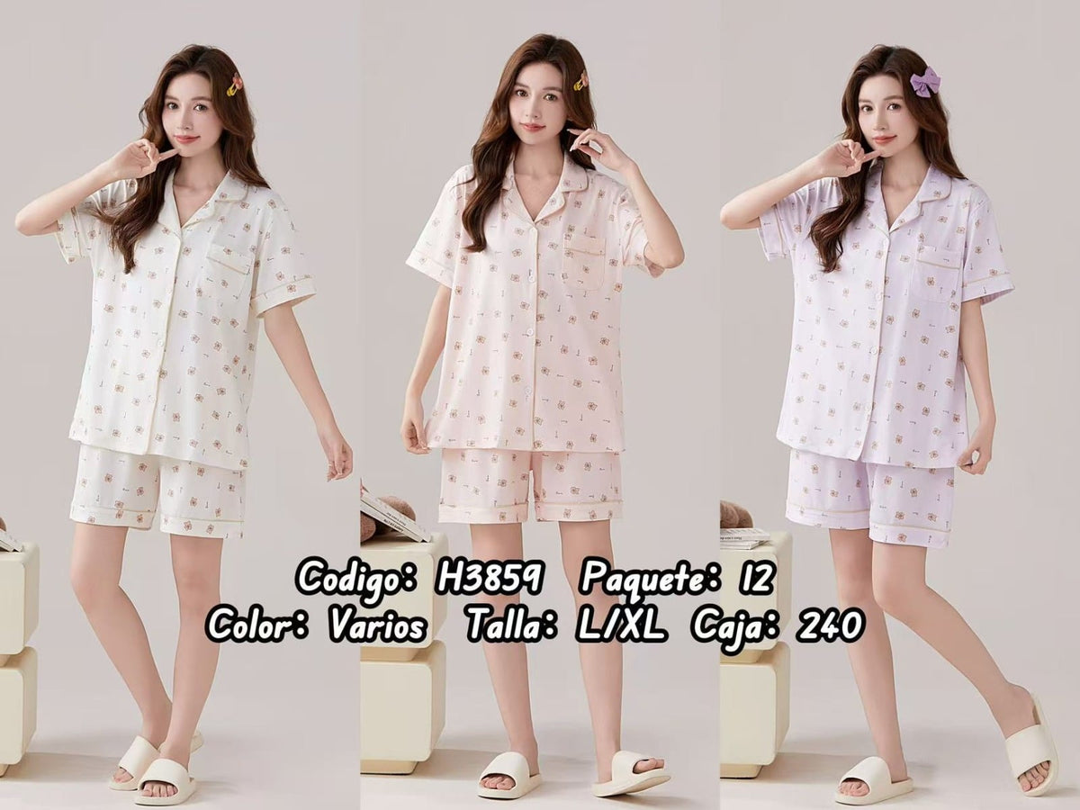 Pijama de short y top-H3859