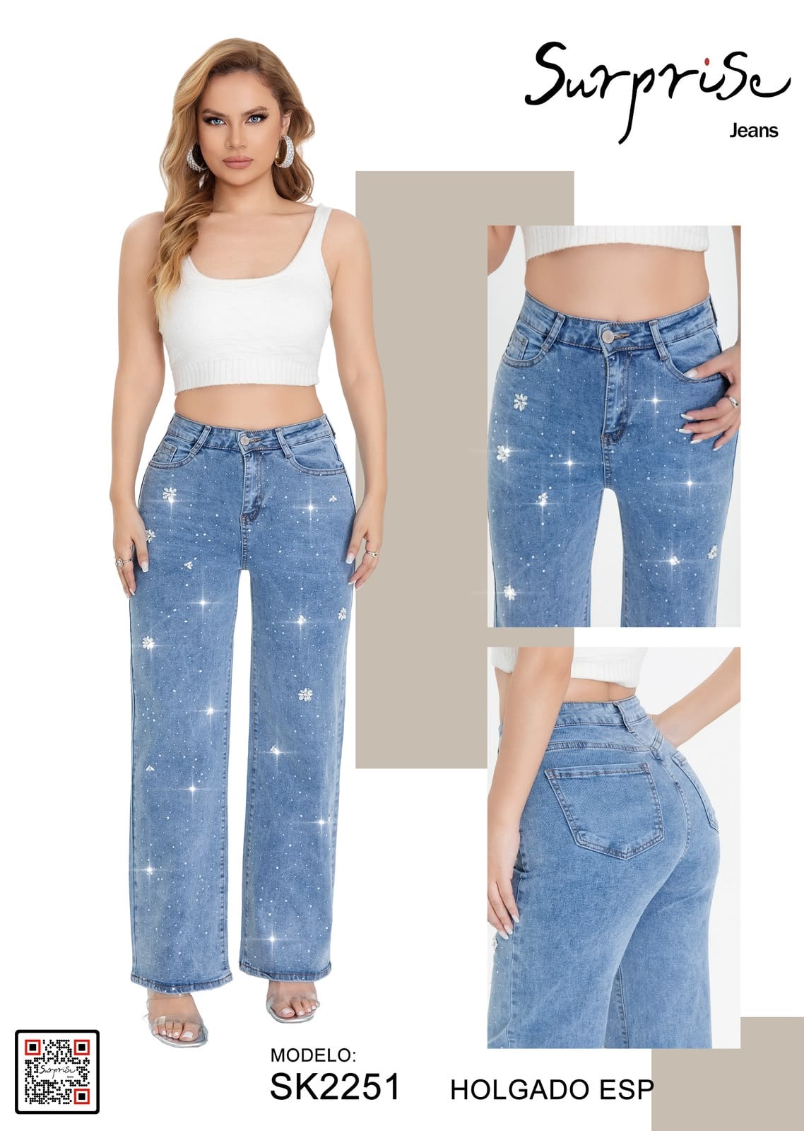 Jeans holgados especial Surprise-SK2251