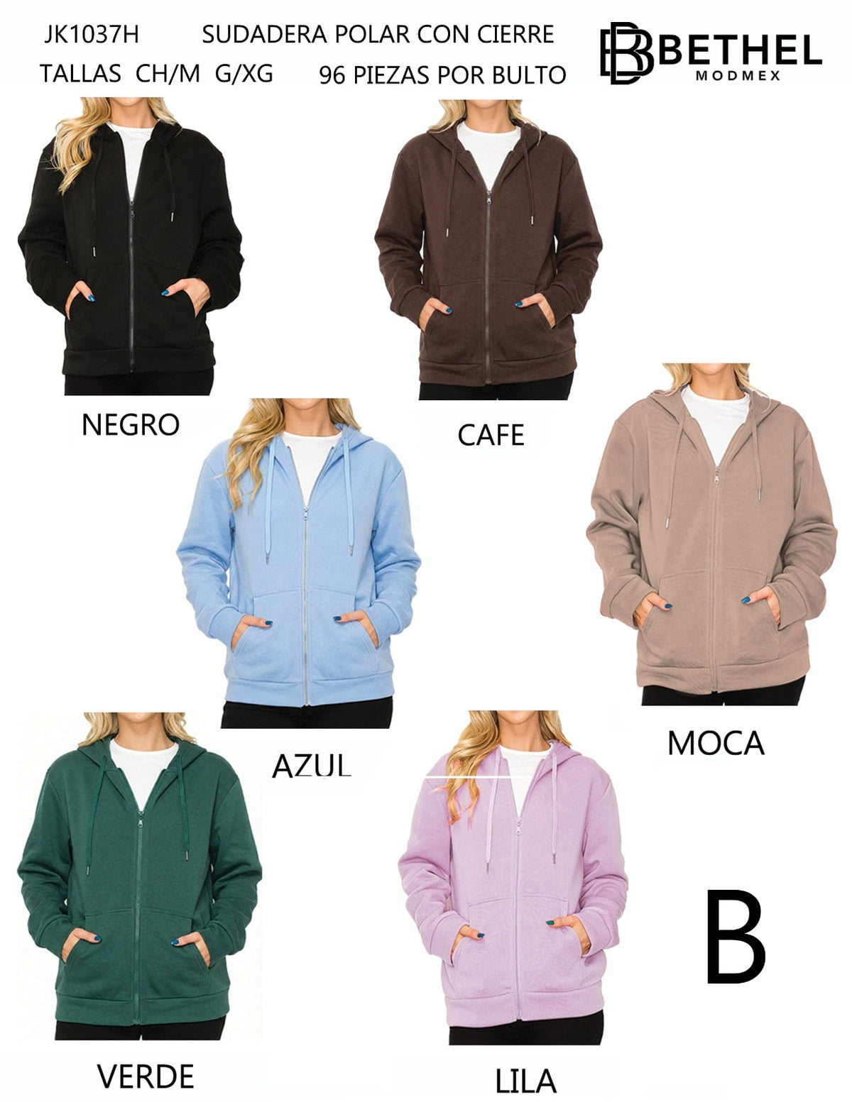 Sudadera polar con cierre-JK1037H-1