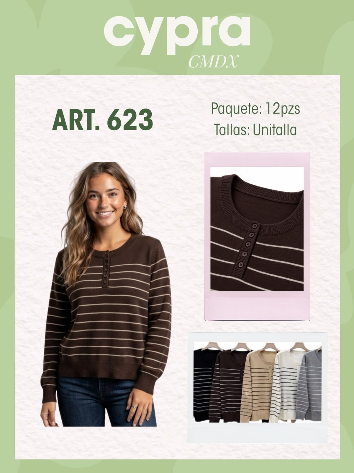 Suéter de punto con botones-623