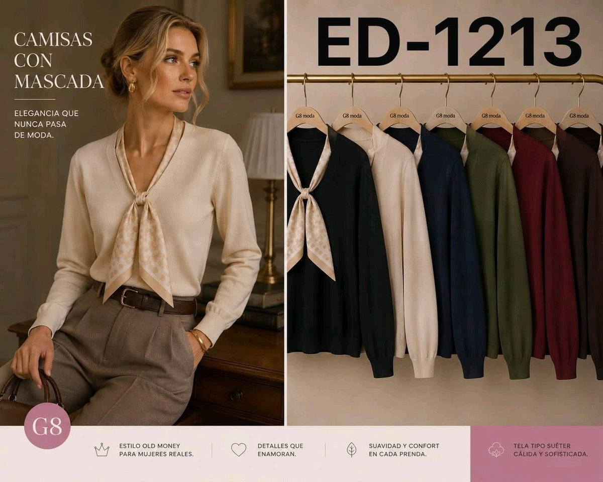 Camisa con mascada-SUE-ED-1213