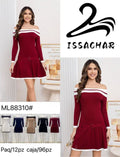 Vestido corto de hombros descubiertos-ML88310#