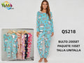 Pijama de dos piezas con estampado de animales-QS218