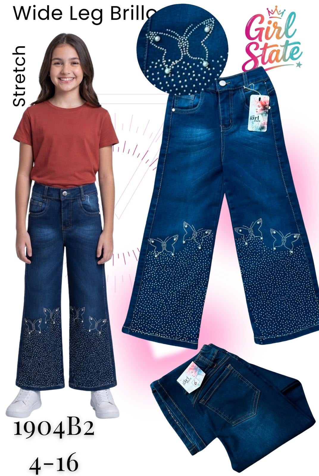 Pantalón Wide Leg con Brillo-1904B2
