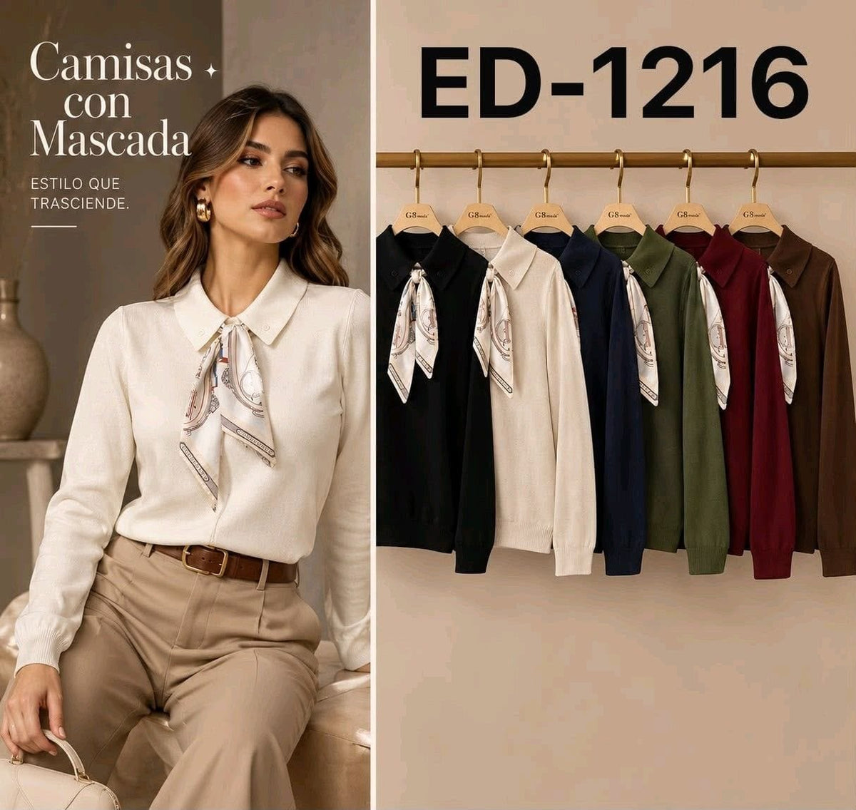 Camisa con mascada-SUE-ED-1216