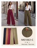 Pantalón de vestir con cinturón-M61063-C