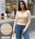 Blusa de punto con botones-GDB0599