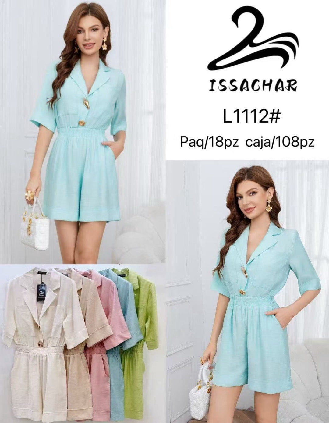 Jumpsuit de solapa-L1112#