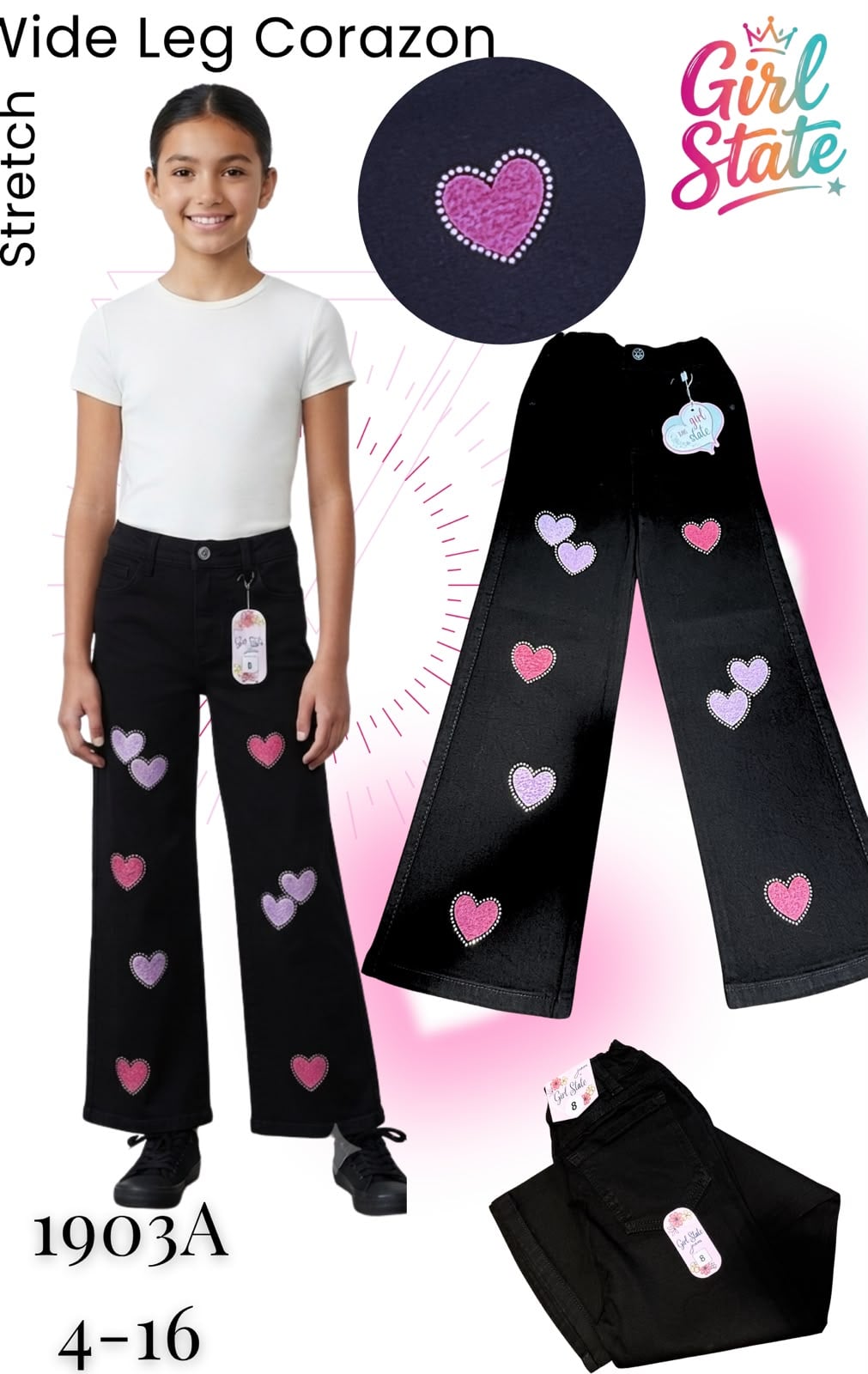 Jeans Wide Leg Corazón-1903A