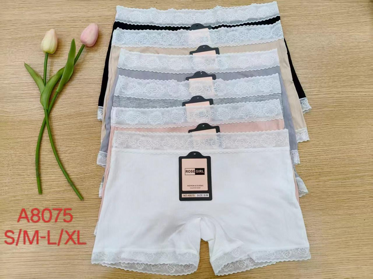Braguitas tipo bóxer con encaje-A8075