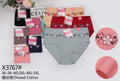 Braguitas acanaladas con estampado floral-X3767