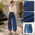 Jeans corte recto con aplicaciones-D0039