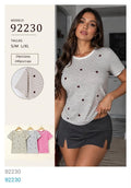 Blusa a rayas con bordados-92230