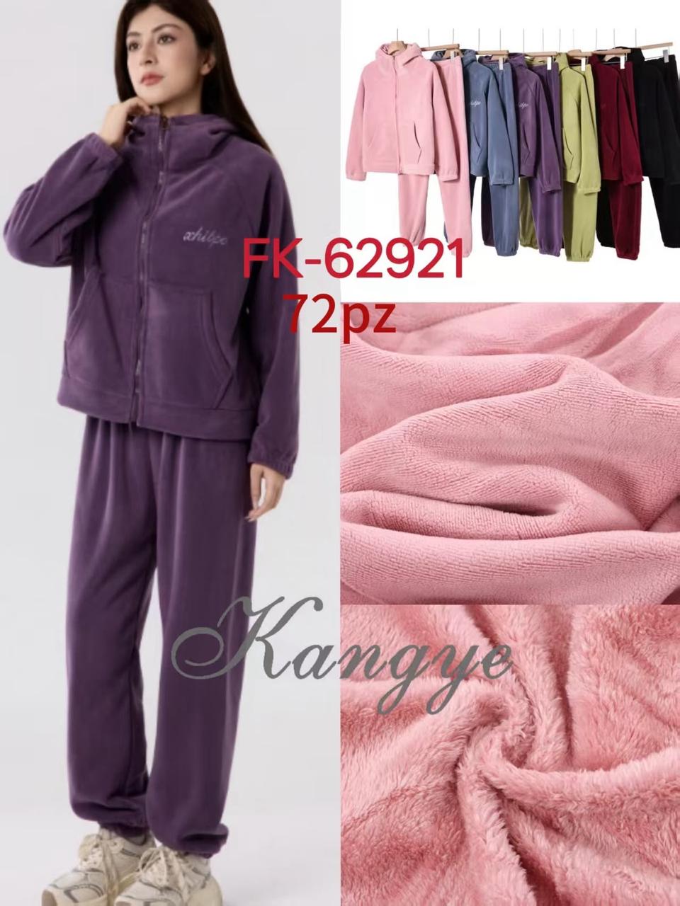 Conjunto de sudadera con capucha y pantalón-KANCON-FK62921