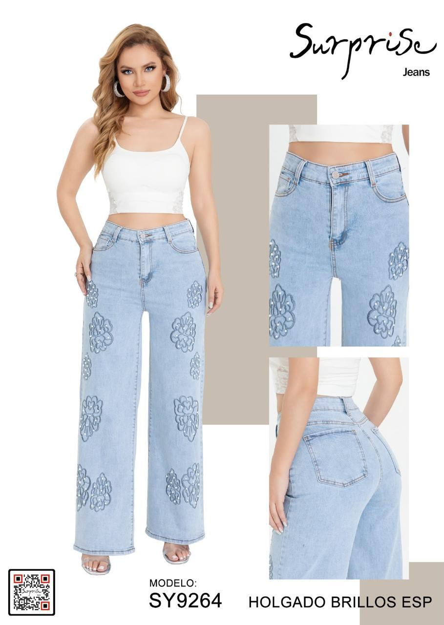 Jeans holgados con brillos Surprise-SY9264