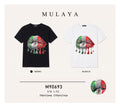 Playera con estampado de labios-M90693