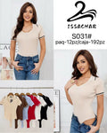 Body acanalado con cuello-S031#