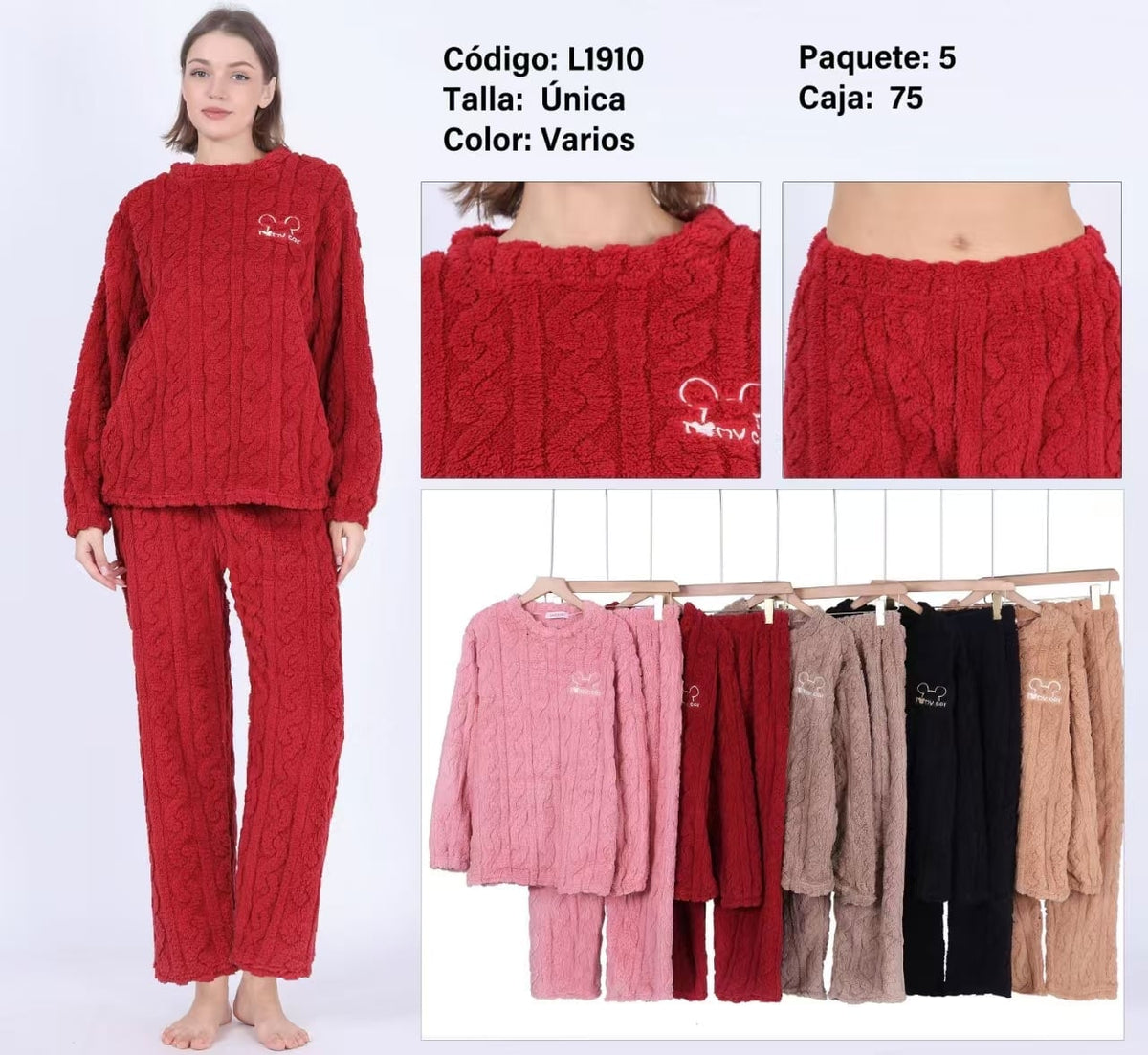 Pijama de peluche-L1910
