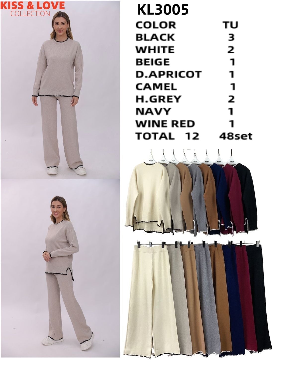 Conjunto de suéter y pantalón-KL3005