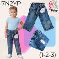 Jeans con estampado de pedrería-7N2YP